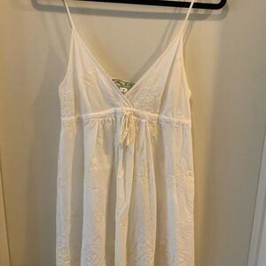 White Eyelet Chemise with Empire Waist